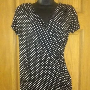 Talbots Short Sleeve V-Neck Blouse Sz XS EUC!